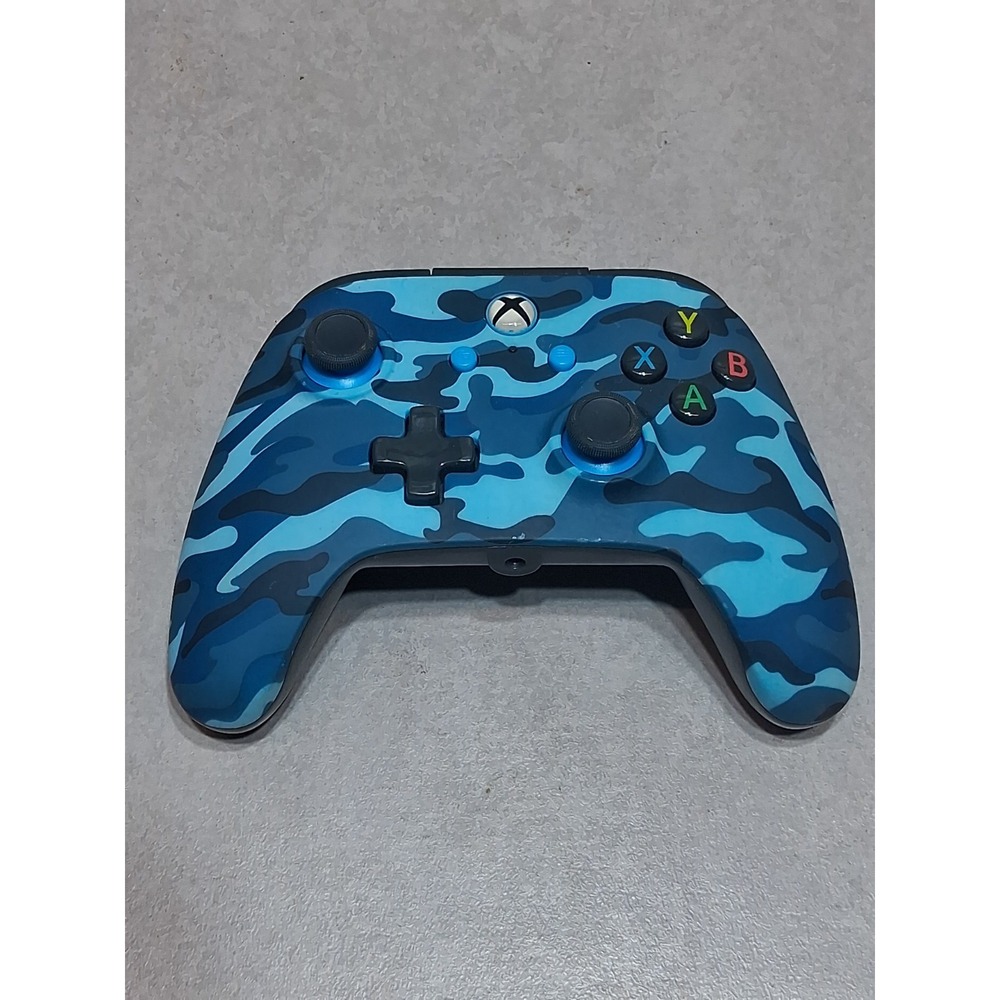 PowerA Wireless Controller Blue Black Camouflage for Microsoft Xbox One untested